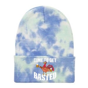 Time To Get Basted Gift Tie Dye 12in Knit Beanie