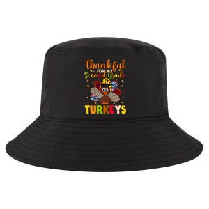 Teacher Thanksgiving Gift Thankful For Second Grade Turkeys Gift Cool Comfort Performance Bucket Hat