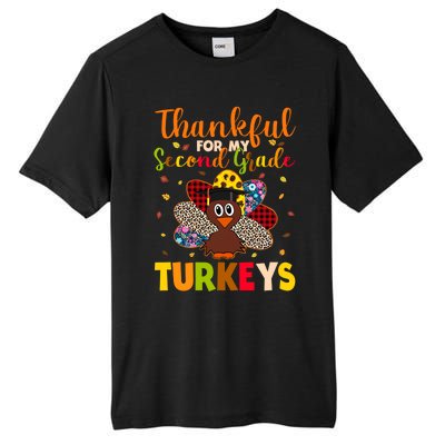 Teacher Thanksgiving Gift Thankful For Second Grade Turkeys Gift Tall Fusion ChromaSoft Performance T-Shirt