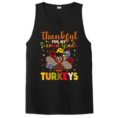 Teacher Thanksgiving Gift Thankful For Second Grade Turkeys Gift PosiCharge Competitor Tank