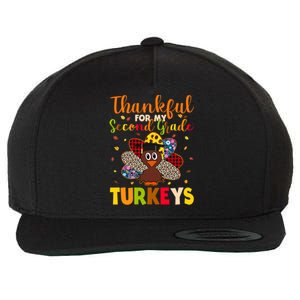 Teacher Thanksgiving Gift Thankful For Second Grade Turkeys Gift Wool Snapback Cap