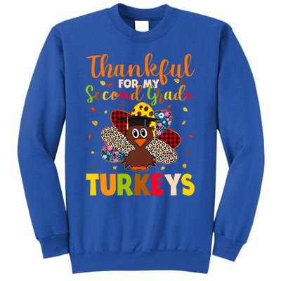 Teacher Thanksgiving Gift Thankful For Second Grade Turkeys Gift Sweatshirt