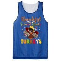 Teacher Thanksgiving Gift Thankful For Second Grade Turkeys Gift Mesh Reversible Basketball Jersey Tank