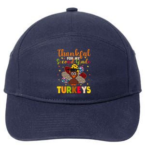 Teacher Thanksgiving Gift Thankful For Second Grade Turkeys Gift 7-Panel Snapback Hat