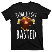 Time To Get Basted Funny Beer Thanksgiving Turkey Gift T-Shirt