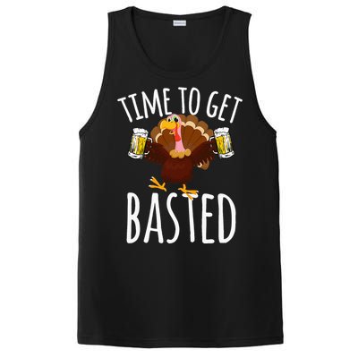 Time To Get Basted Funny Beer Thanksgiving Turkey Gift PosiCharge Competitor Tank