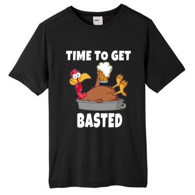 Time To Get Basted Thanksgiving Beer Turkey Gift For Great Gift Tall Fusion ChromaSoft Performance T-Shirt