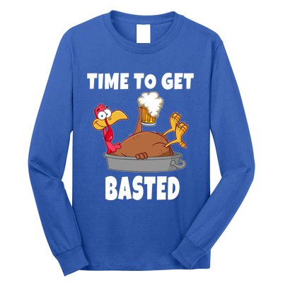 Time To Get Basted Thanksgiving Beer Turkey Gift For Great Gift Long Sleeve Shirt