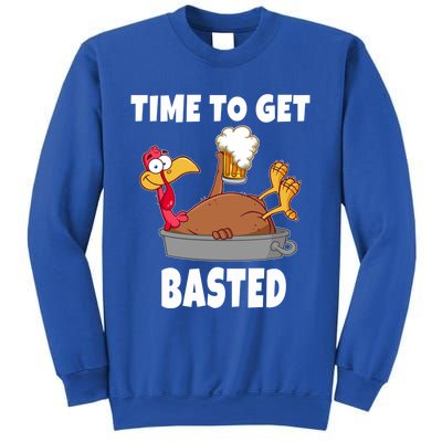 Time To Get Basted Thanksgiving Beer Turkey Gift For Great Gift Sweatshirt