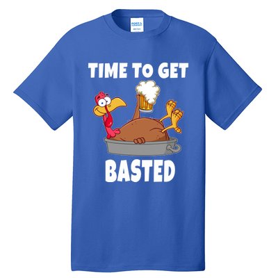 Time To Get Basted Thanksgiving Beer Turkey Gift For Great Gift Tall T-Shirt