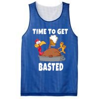 Time To Get Basted Thanksgiving Beer Turkey Gift For Great Gift Mesh Reversible Basketball Jersey Tank