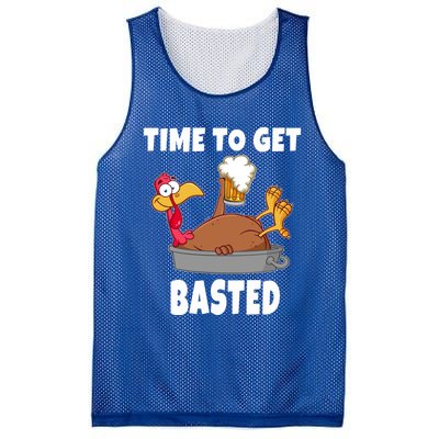 Time To Get Basted Thanksgiving Beer Turkey Gift For Great Gift Mesh Reversible Basketball Jersey Tank