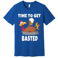 Time To Get Basted Thanksgiving Beer Turkey Gift For Great Gift Premium T-Shirt