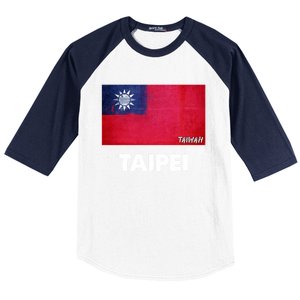 Taipei Taiwan Gift Baseball Sleeve Shirt