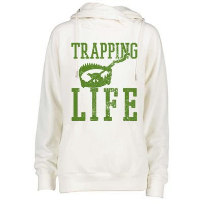 Trapper Trapping Hunting Life Vintage Cute Gift Womens Funnel Neck Pullover Hood