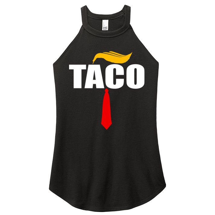 Taco Trump Hair Tie Funny Women's Perfect Tri Rocker Tank
