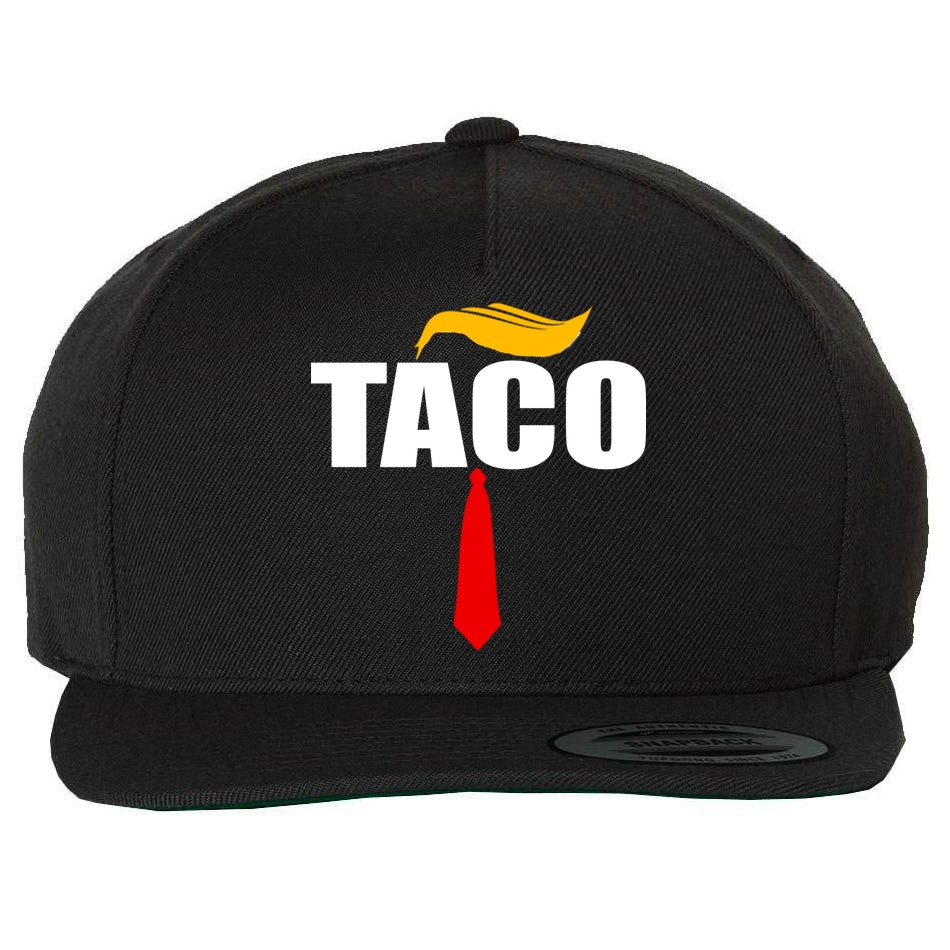 Taco Trump Hair Tie Funny Wool Snapback Cap