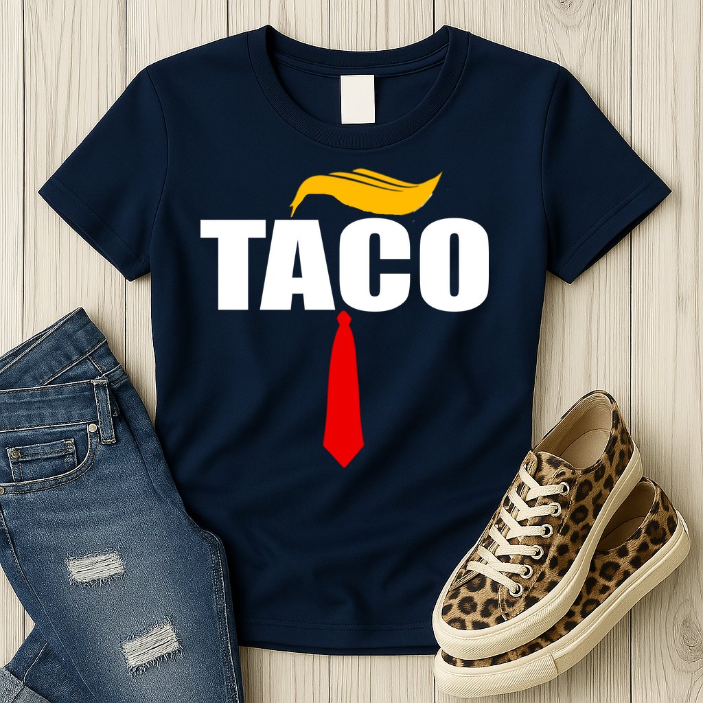 Taco Trump Hair Tie Funny Womens T-Shirt