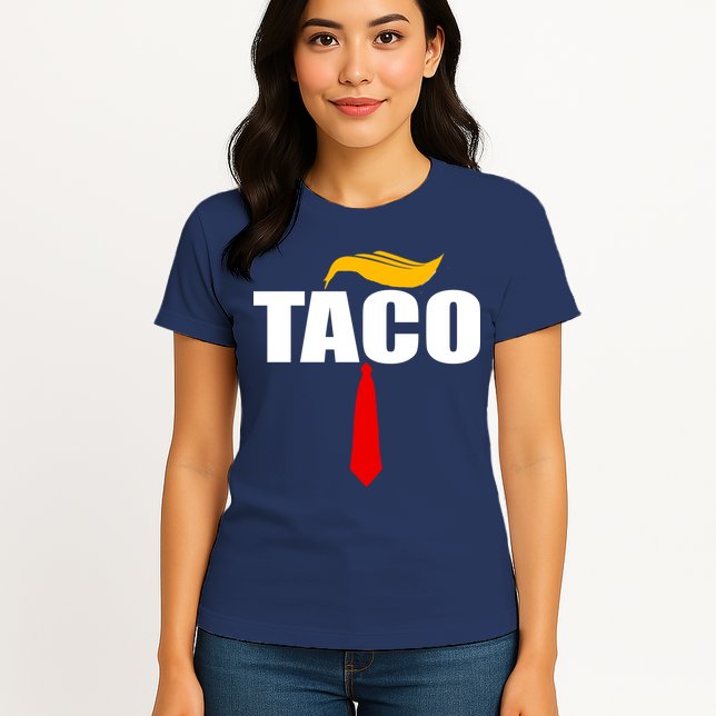 Taco Trump Hair Tie Funny Womens T-Shirt