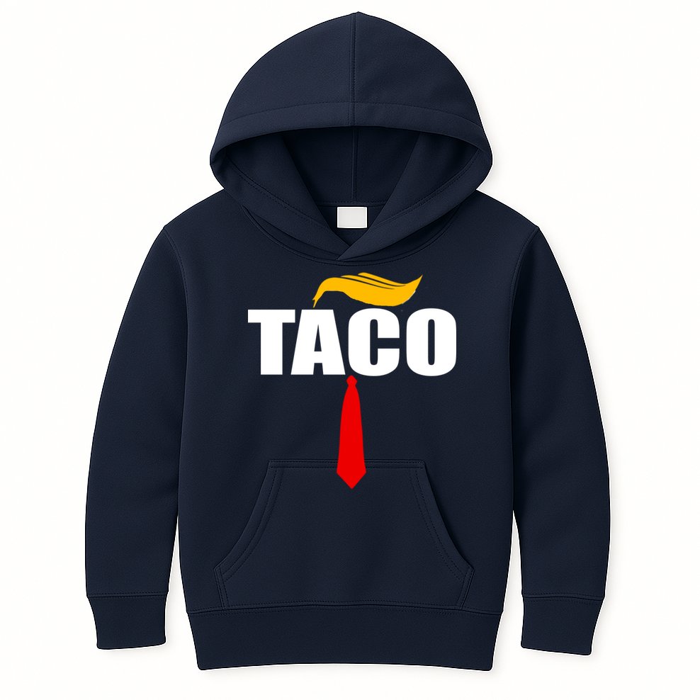 Taco Trump Hair Tie Funny Kids Hoodie