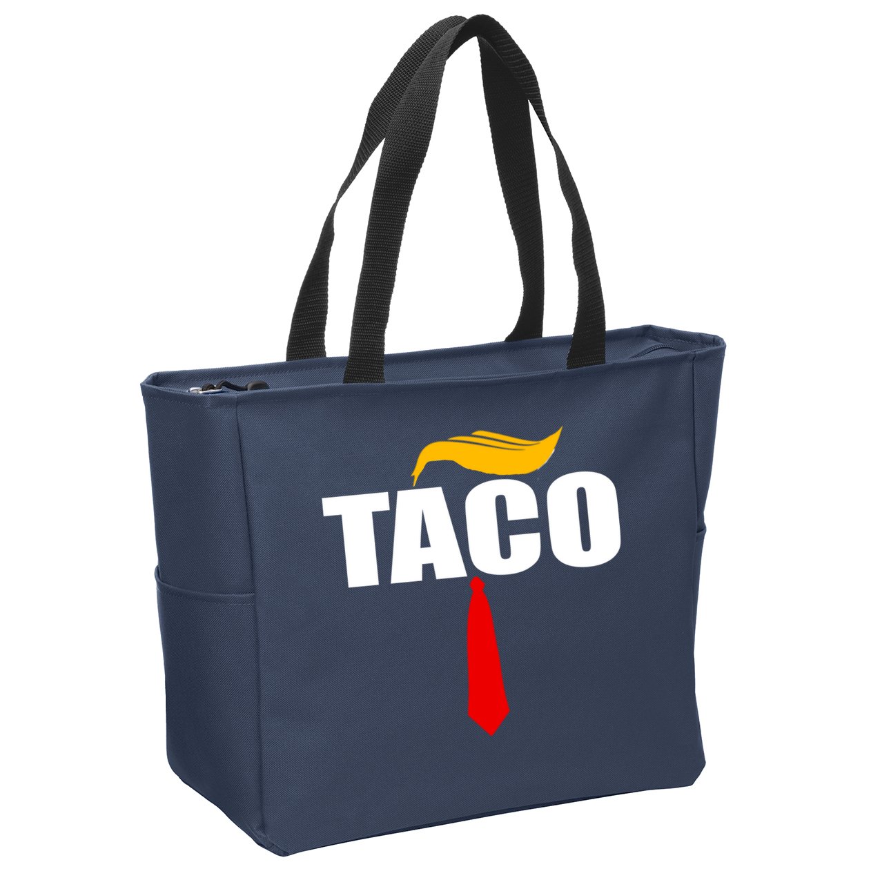 Taco Trump Hair Tie Funny Zip Tote Bag