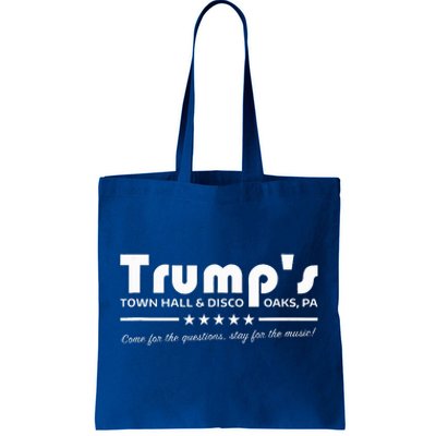 Trumps Town Hall And Disco Oaks Pa Nightclub Sign Tote Bag