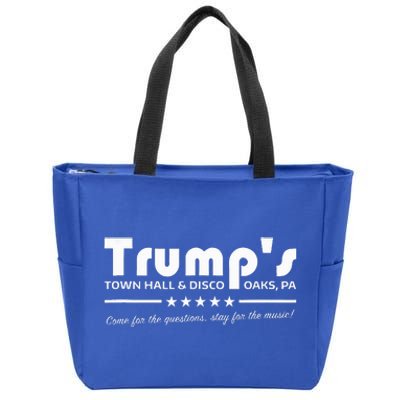 Trumps Town Hall And Disco Oaks Pa Nightclub Sign Zip Tote Bag