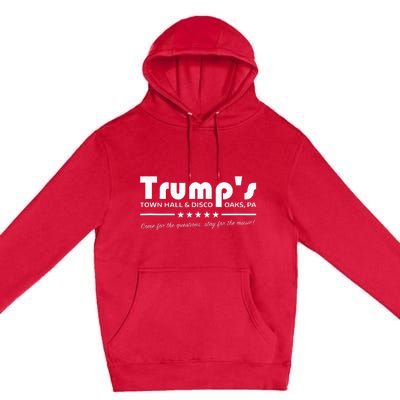 Trumps Town Hall And Disco Oaks Pa Nightclub Sign Premium Pullover Hoodie