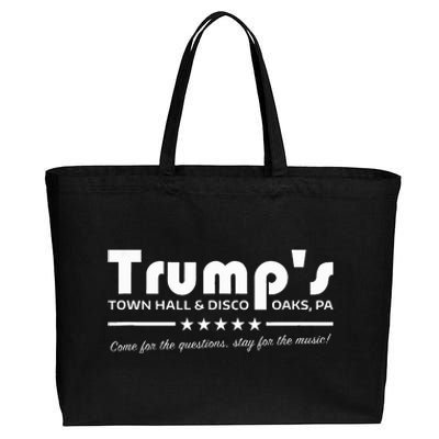 Trumps Town Hall And Disco Oaks Pa Nightclub Sign Cotton Canvas Jumbo Tote