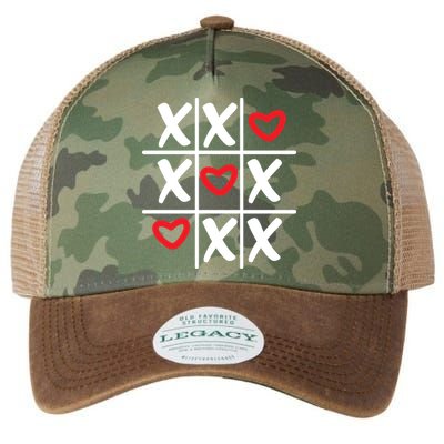 Tictac Toe Heart Valentines Day Gift Legacy Tie Dye Trucker Hat