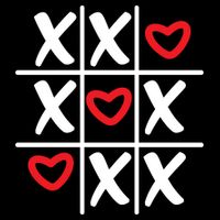 Tictac Toe Heart Valentines Day Gift City Backpack
