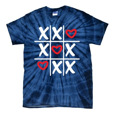 Tictac Toe Heart Valentines Day Gift Tie-Dye T-Shirt