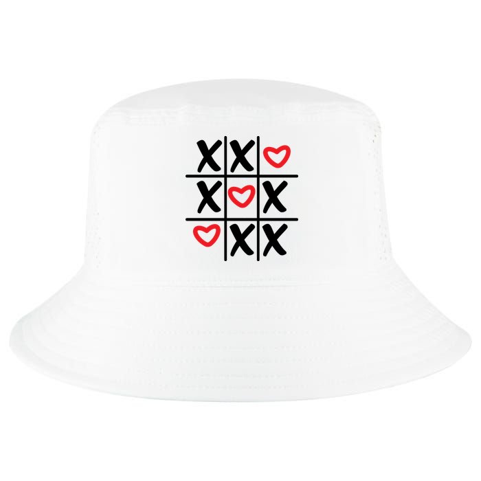 Tictac Toe Heart Valentines Day Gift Cool Comfort Performance Bucket Hat