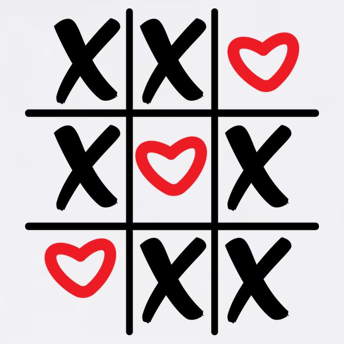 Tictac Toe Heart Valentines Day Gift Cool Comfort Performance Bucket Hat