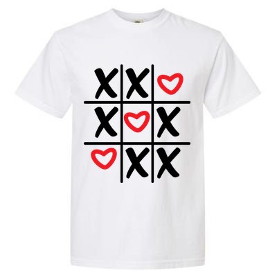 Tictac Toe Heart Valentines Day Gift Garment-Dyed Heavyweight T-Shirt