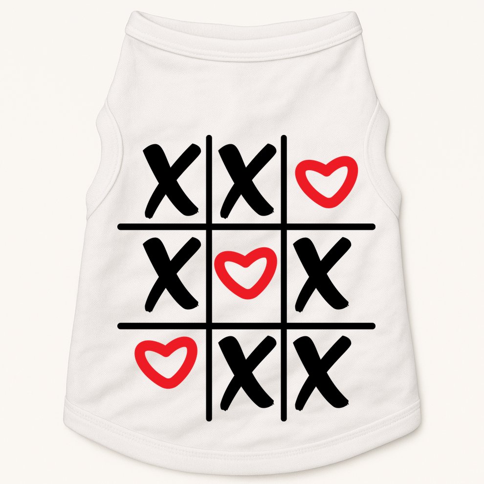 Tictac Toe Heart Valentines Day Gift Doggie Tank