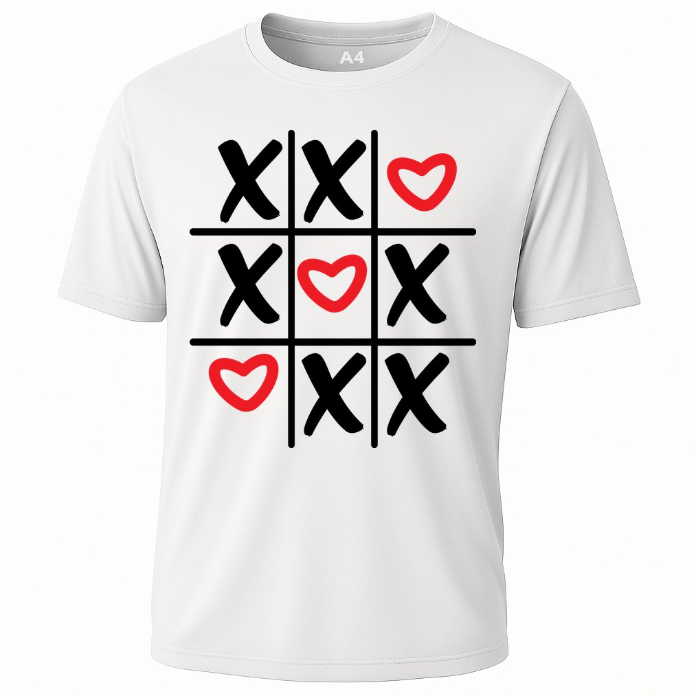 Tictac Toe Heart Valentines Day Gift Cooling Performance Crew T-Shirt