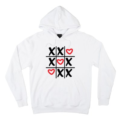 Tictac Toe Heart Valentines Day Gift Hoodie