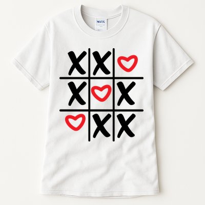 Tictac Toe Heart Valentines Day Gift Tall T-Shirt
