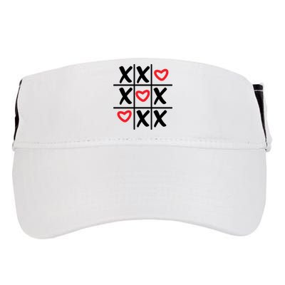 Tictac Toe Heart Valentines Day Gift Adult Drive Performance Visor