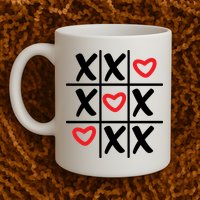 Tictac Toe Heart Valentines Day Gift Mug