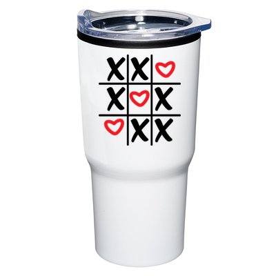 Tictac Toe Heart Valentines Day Gift Tumbler