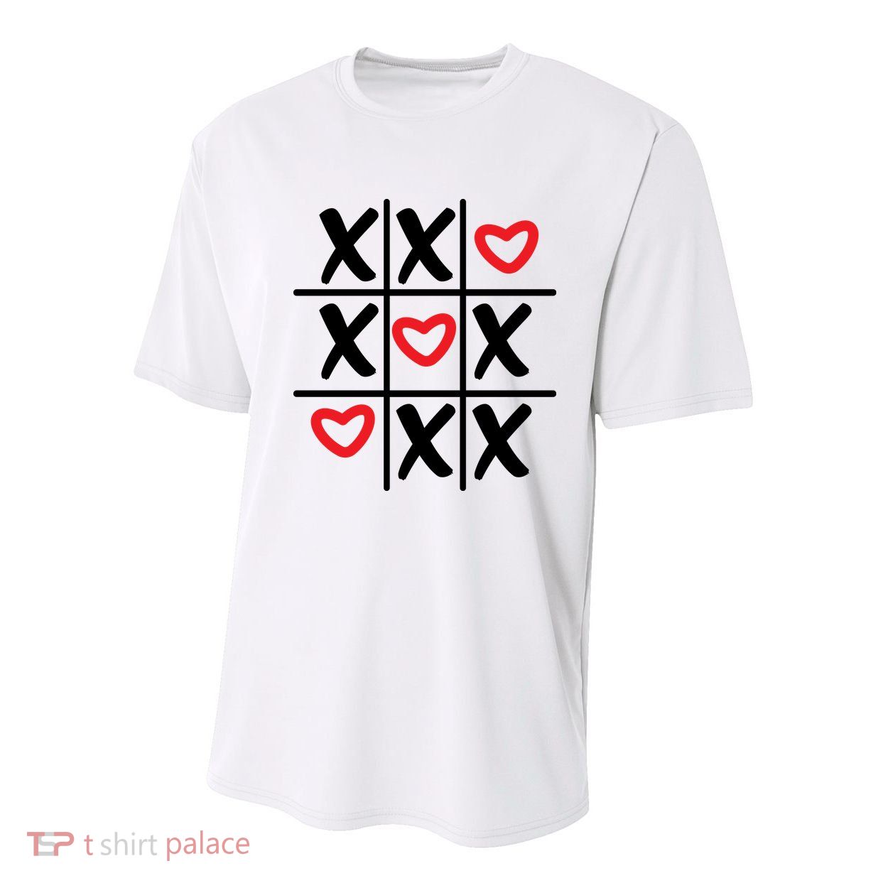 Tictac Toe Heart Valentines Day Gift Youth Performance Sprint T-Shirt