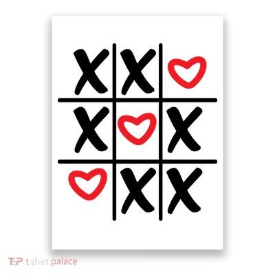 Tictac Toe Heart Valentines Day Gift Poster