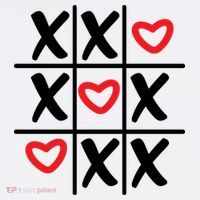 Tictac Toe Heart Valentines Day Gift Trucker Hat