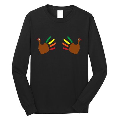 Thanksgiving Turkey Hands On Boobs Long Sleeve Shirt