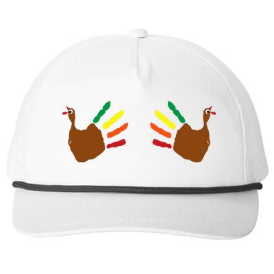 Thanksgiving Turkey Hands On Boobs Snapback Five-Panel Rope Hat