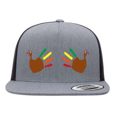 Thanksgiving Turkey Hands On Boobs Flat Bill Trucker Hat