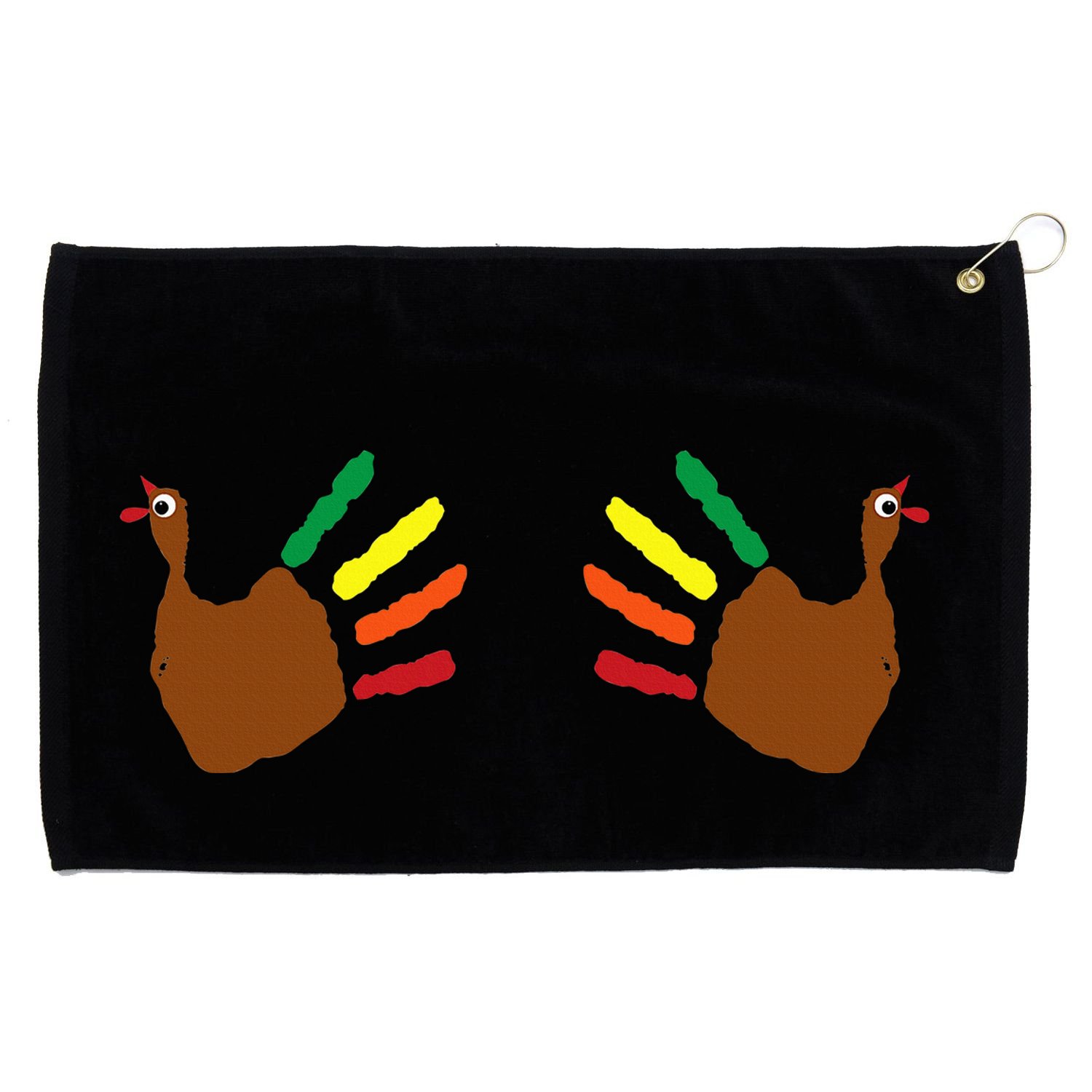 Thanksgiving Turkey Hands On Boobs Grommeted Golf Towel