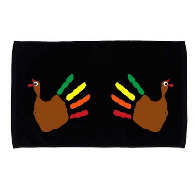 Thanksgiving Turkey Hands On Boobs Microfiber Hand Towel